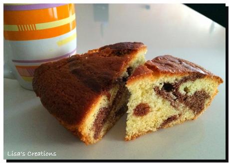 Torta variegata panna e cacao amaro