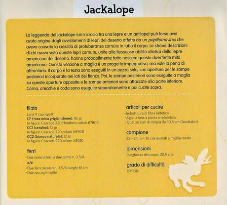 Amigurumi ai ferri: il jackalope