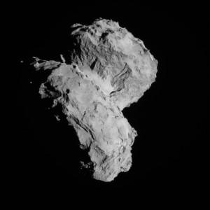 Il nucleo della cometa ripresa il 22 agosto scorso dalla NavCam a bordo della sonda Rosetta. Crediti: ESA/Rosetta/NavCam