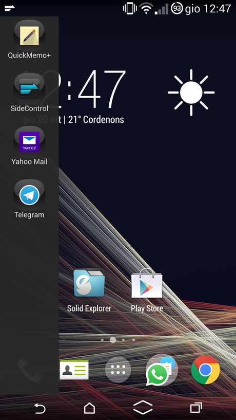 Tutto a portata di swipe con SideControl Screen SideControl
