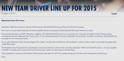 F1 | Ufficiale: Sebastian Vettel lascia la Red Bull. Maranello lo aspetta?