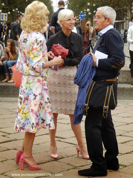 Arco della Pace outside Roberto Cavalli fashionshow / MFW Street style