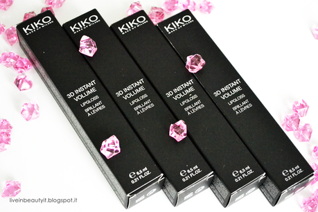 Kiko, 3D Instant Volume Lipgloss - Review and swatches