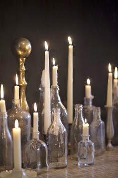 The easiest way: bottles, candles and a romantic atmosphere!