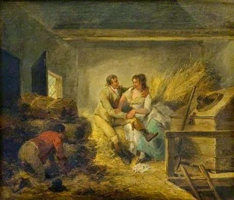 Georgian Era refinement and simplicity in George Morland's painting.