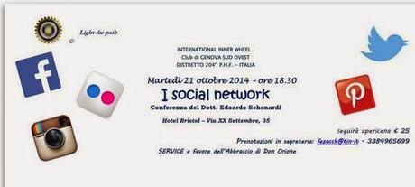 Parlare di social e fare del bene ? Si a Genova il 21 Ottobre !