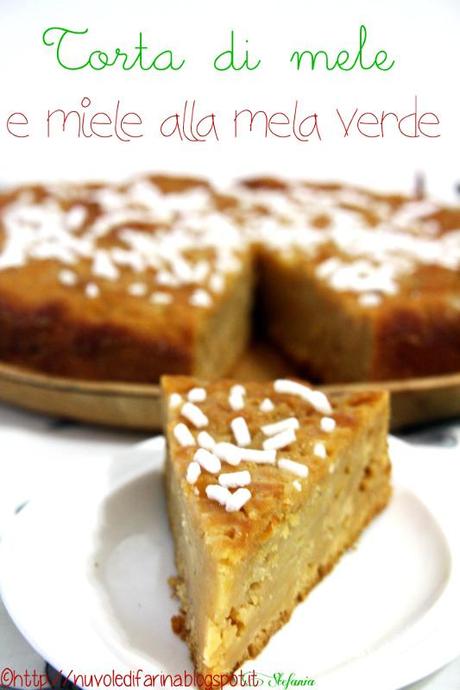 Torta di mele e miele alla mela verde