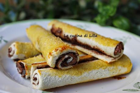 Dolci: Rotolini di pane alla Nutella