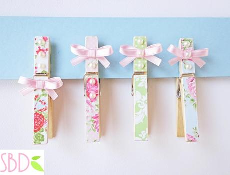 Mollette decorate Shabby - Shabby Clothespins Decoration