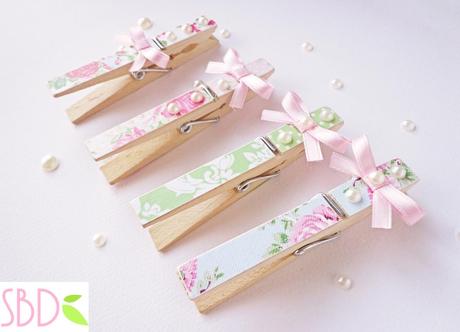 Mollette decorate Shabby - Shabby Clothespins Decoration