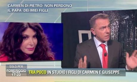 CARMEN DI PIETRO GIUSEPPE IANNONI POMERIGGIO 5 INTERVISTA 2014 BARBARA D'URSO GOSSIP