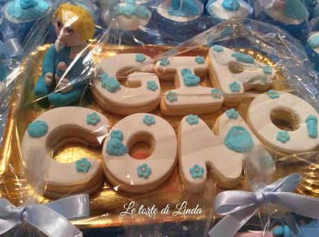 Cupcakes e biscotti decorati Battesimo