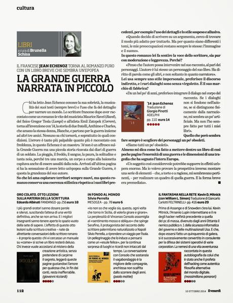 Rassegna dei Libri - 41° settimana - dal  9 ottobre al 15 ottobre 2014