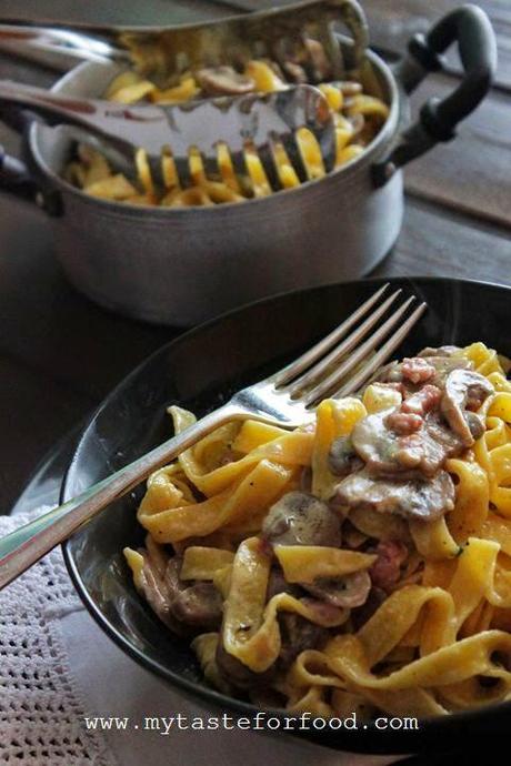 Fettuccine con champignon