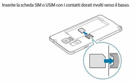 Galaxy Note 4 come e dove inserire la SIM Telefonica ? Massima Attenzione