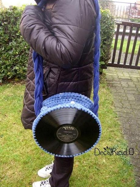 Borsa in vinile e fettuccia di pile Borsa in vinile e fettuccia di pile