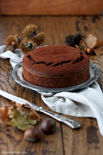 Torta morbida al cioccolato e farina di castagne5