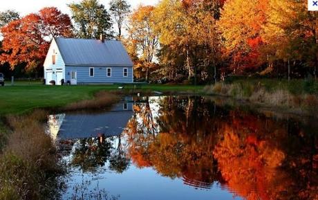 Tipica atmosfera d'autunno nel New England..