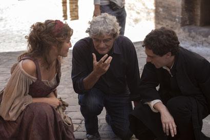 Gloria Ghergo, Mario Martone (regista) e Elio Germano - Foto di Mario Spada