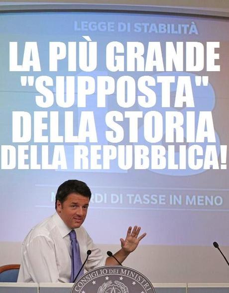Def-Renzi: la più grande 'supposta' della storia della Repubblica!?