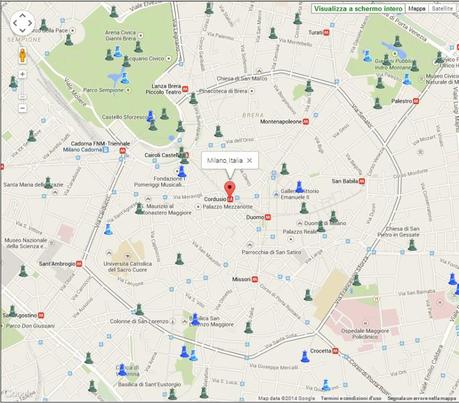 Mappa fontanelle pubbliche Milano