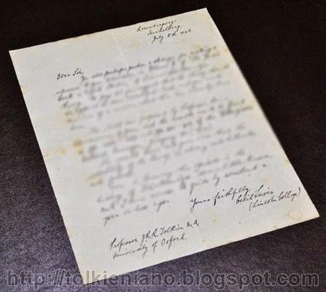 Una lettera di Cecil Lewis a J.R.R. Tolkien, 5 luglio 1926 sulla Schallanalyse di Sievers