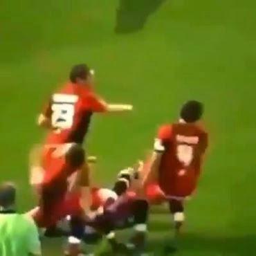 (VIDEO)The team-mate knock-out celebration!