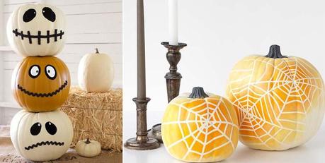 10 idee per decorare le zucche di Halloween - la pittura