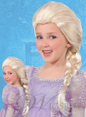 Wig Costume di Frozen Elsa Treccine Kid capelli sintetici 