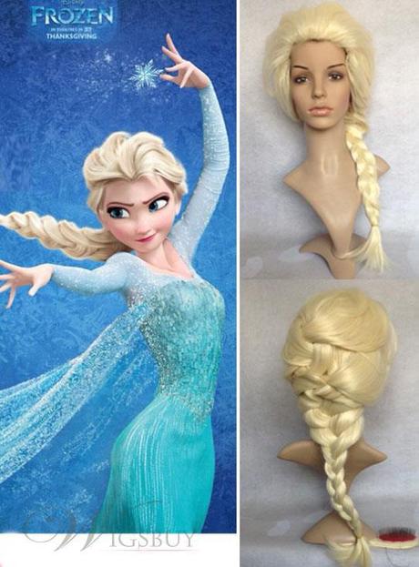 Hot Sale Frozen Elsa's Braided Hairstyle Costume Wig