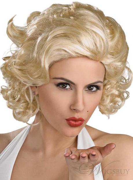 Charming Marilyn Monroe's Short Wavy Blonde Costume Wig