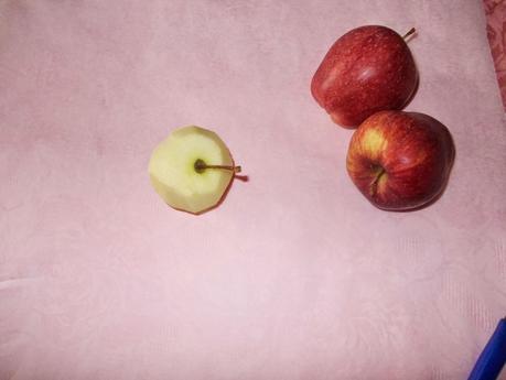 Mela al forno: cestini ripieni e decorati con rose e stille di rugiada al caramello...