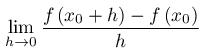 limite rapporto incrementale, derivata