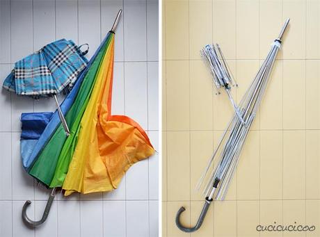 Tutorial: How to remove fabric from umbrellas | www.cucicucicoo.com
