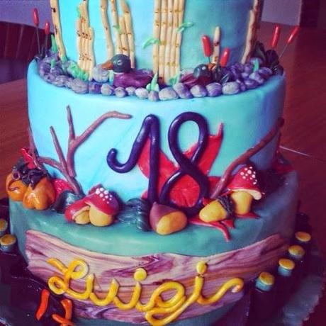 Torta di 18 anni a tema caccia ed autunno