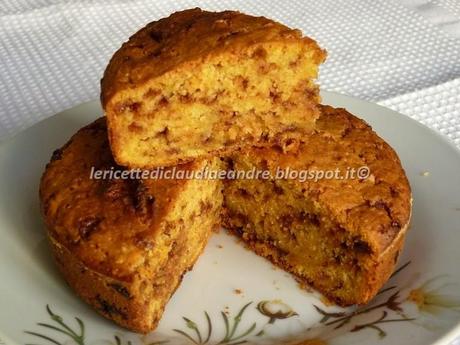 Torta di zucca con cioccolato e amaretti, senza uova