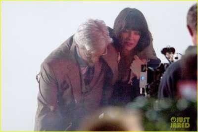 *EXCLUSIVE* Michael Douglas and Evangeline Lilly on the set of 