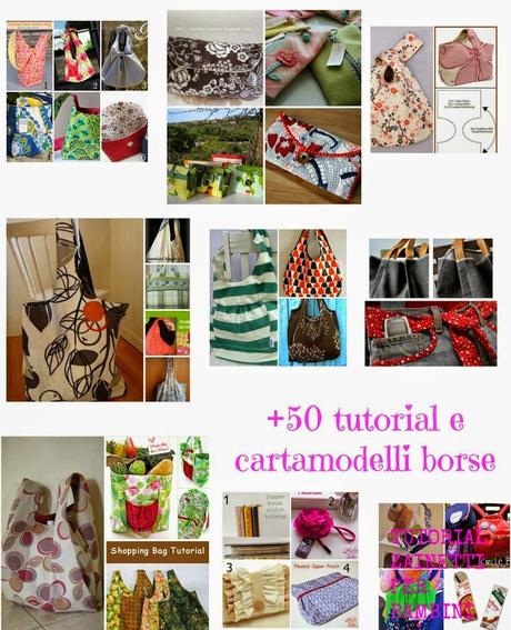 Raccolta di tutorial e cartamodelli borse- Più di 50 tutorial e modelli gratis Raccolta di tutorial e cartamodelli borse- Più di 50 tutorial e modelli gratis