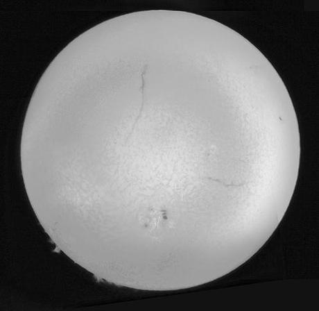 Sun on October 25 -  Fujifilm FinePix XP10 placed (manually) on the telescope - Lecco Planetarium