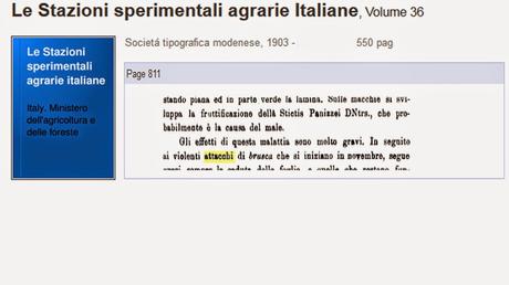 Ricerca bibliografia sulle malattie dell'olivo nella Provincia di Lecce