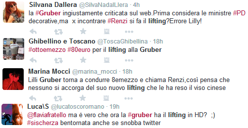 Lilli Gruber torna in TV dopo la malattia: al web non sfugge il viso “strano”