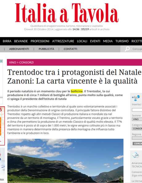 Pensierini a margine di un’intervista trento zanoni cavit doc