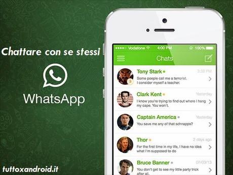 Guida per chattare su Whatsapp con se stessi
