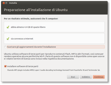 Guida Installazione standard di Ubuntu 14.10 “Utopic Unicorn” dalla Live DVD/USB.