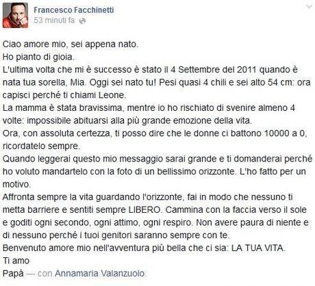 Francesco-Facchinetti-papà-bis-di-Leone-lannuncio-su-Facebook