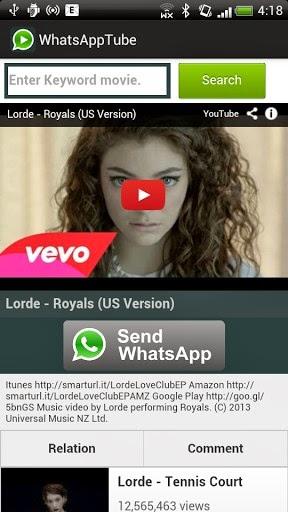 Samsung Galaxy WhatsApp come condividere un video di Youtube