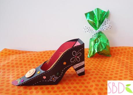 halloween: Scatola Scarpa da Strega porta dolci - Witch Shoe sweets box