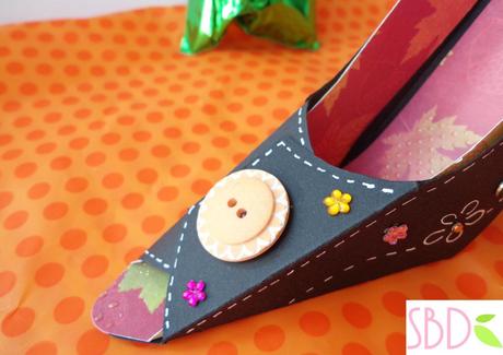 halloween: Scatola Scarpa da Strega porta dolci - Witch Shoe sweets box