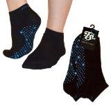 Pilates, Yoga, Arti marziali, fitness, danza. Anti-slip / antiscivolo, prevenzione cadute Socks Grip, Sox (Nero / Blu)