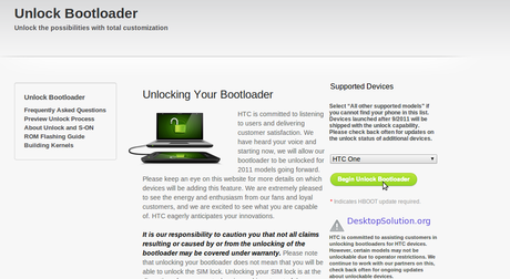 htc one sblocco bootloader